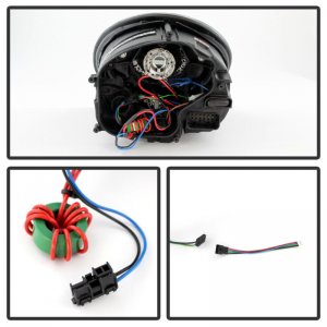 Porsche 911 Headlights - SPYDER - Projector Xenon/HID DRL LED - Black - `05-`09