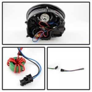 Porsche 911 Headlights - SPYDER - Projector Xenon/HID DRL LED - Black - `05-`09