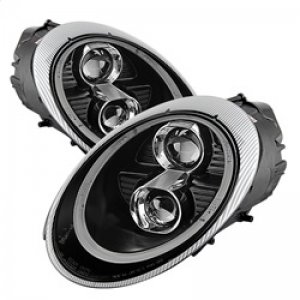 Porsche 911 Headlights - SPYDER - Projector, DRL LED, Halogen Model - Black - `05-`09