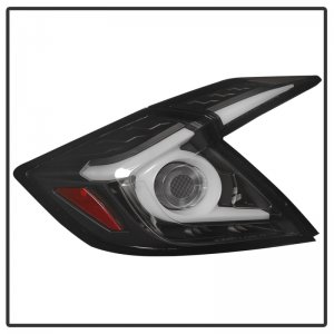 Honda Civic Tail Lights - Rear - SPYDER - Light Bar LED - Black - `16-`19