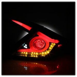 Honda Civic Tail Lights - Rear - SPYDER - Light Bar LED - Black - `16-`19