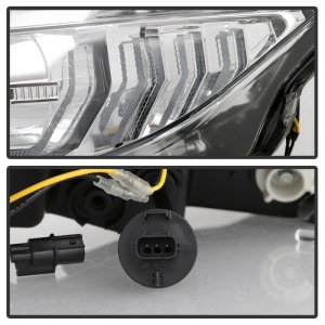 Honda Civic Headlights - SPYDER - Projector with LED Sequential Turn Signal Lights - Chrome - `16-`18