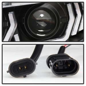 Honda Civic Headlight - SPYDER - LED + Sequential Turn Signal - Black - `16-`18