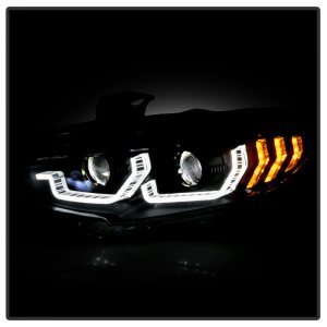 Honda Civic Headlight - SPYDER - LED + Sequential Turn Signal - Black - `16-`18