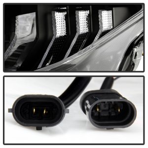 Honda Civic Headlight - SPYDER - LED + Sequential Turn Signal - Black - `16-`18