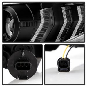 Honda Civic Headlights - SPYDER - Spyder Signature Series; Sequential Crystal Light Bar - Black - 2016