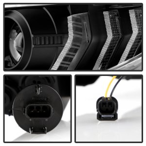 Honda Civic Headlights - SPYDER - Spyder Signature Series; Sequential Crystal Light Bar - Black - 2016