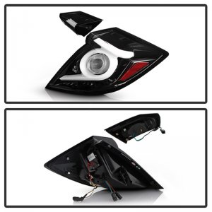 Honda Civic LED Tail Lights - Rear - SPYDER - Light Bar - Black Chrome - `16-`19