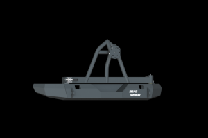 Jeep Wrangler JK Rear Bumpers - Rear - Road Armor - Stealth - Tex Blk - `07-`17