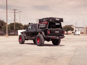 Jeep Gladiator Rear Bumper - Road Armor - Stealth, for 9500lb Remote Winch - Tex Blk - 2020+