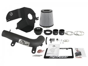 Jeep Wrangler JL Cold Air Intake w/Pro DRY Filter - aFe - Pro-Dry S Intake - Black - 2.0T - `18-`20