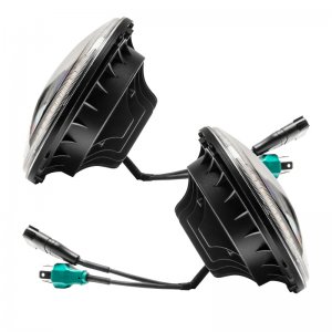 Jeep Wrangler JK Headlight Assembly - ORACLE Lighting - Switchback LED Halo - Amber/White - `07-`18