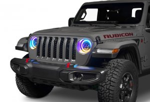 Jeep Gladiator Headlight Assemblies - ORACLE Lighting - Dynamic ColorSHIFT