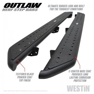 Jeep Gladiator Nerf Bars - Westin - Outlaw - Textured Black - `20-`23