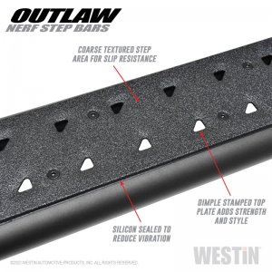 Jeep Gladiator Nerf Bars - Westin - Outlaw - Textured Black - `20-`23