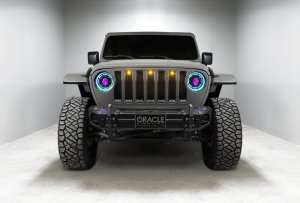 Jeep Gladiator Headlight Assemblies - ORACLE Lighting - Oculus Bi-LED Projector - ColorSHIFT