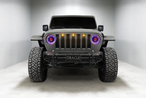 Jeep Gladiator Headlight Assemblies - ORACLE Lighting - Oculus Bi-LED Projector - ColorSHIFT