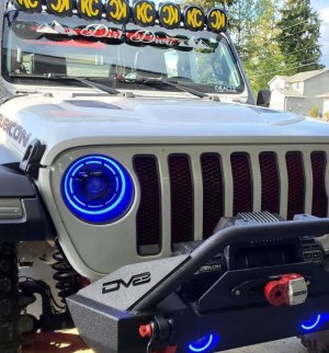 Jeep Gladiator Headlight Assemblies - ORACLE Lighting - Oculus Bi-LED Projector, ColorSHIFT, BC1 Controller