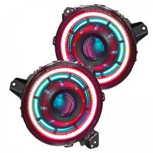 Jeep Gladiator Headlight Assemblies - ORACLE Lighting - Oculus Bi-LED Projector, ColorSHIFT, BC1 Controller