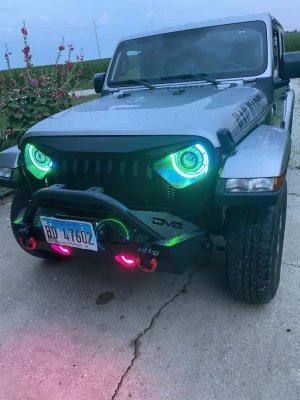 Jeep Gladiator Headlight Assemblies - ORACLE Lighting - Oculus Bi-LED Projector, ColorSHIFT, BC1 Controller