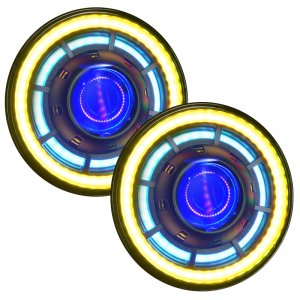 Jeep Wrangler JK Headlight Assembly - ORACLE Lighting - Bi-LED Projector - ColorSHIFT