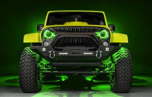 Jeep Wrangler JK Headlight Assembly - ORACLE Lighting - Bi-LED Projector - ColorSHIFT
