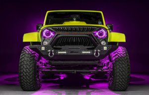Jeep Wrangler JK Headlight Assembly - ORACLE Lighting - Bi-LED Projector - ColorSHIFT
