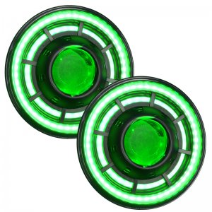Jeep Wrangler JK Headlight Assembly - ORACLE Lighting - Bi-LED Projector - ColorSHIFT