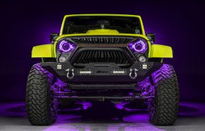 Jeep Wrangler JK BiLED Projector Headlights - ORACLE Lighting - RGB+W - ColorSHIFT - `07-`18