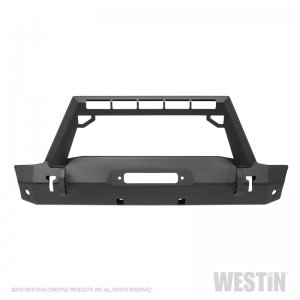 Jeep Wrangler JK WJ2 Stubby Front Bumper with LED Light Bar Mount - Front - Westin - Textured Black - `07-`18