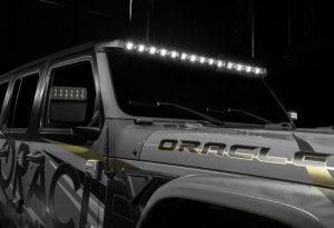 Jeep Gladiator Light Bar Mount Kits - Integrated Windshield - ORACLE Lighting - Matte Black