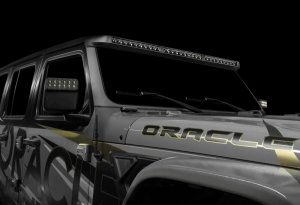 Jeep Gladiator Light Bar Mount Kits - Integrated Windshield - ORACLE Lighting - Matte Black