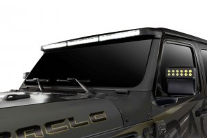 Jeep Gladiator Light Bar Mount Kits - Integrated Windshield - ORACLE Lighting - Matte Black