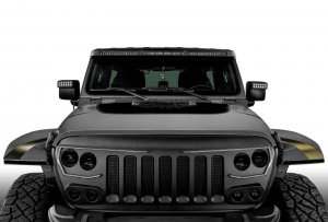 Jeep Gladiator Light Bar Mount Kits - Integrated Windshield - ORACLE Lighting - Matte Black