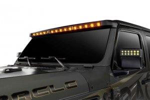 Jeep Gladiator Light Bar Mount Kits - Integrated Windshield - ORACLE Lighting - Matte Black