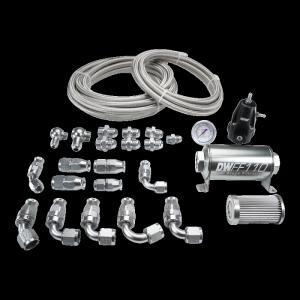Honda Civic Fuel Pump Module Kit - DeatschWerks - X2 Series Pump Hanger -8AN Feed w/ -6AN Return PTFE Plumbing Kit - `92-`00