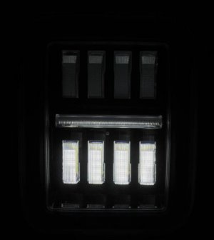 Jeep Gladiator Tail Lights - AlphaRex - NOVA-Series Prismatic LED - Black-Red - `19-`24