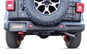 Jeep Wrangler JL Cat-Back Single Exhaust - Single - Gibson - Stainless - 3.6L - `18-`22