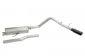 Jeep Gladiator Performance Exhaust - Gibson - Cat-Back Single Exhaust - Black Elite - Black - 3.6L - `20-`22