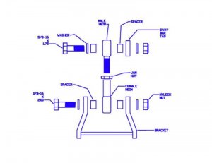 Honda Civic Sway Bar Adapter Kit - Rear - Progress Technology - `01-`05