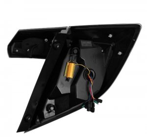 Honda Civic Tail Lights (2) - Rear - AlphaRex - Nova-Series LED - Alpha Black - `16-`21