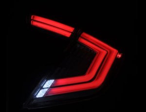 Honda Civic Tail Lights - Rear - AlphaRex - NOVA-Series LED - Clear - `16-`21