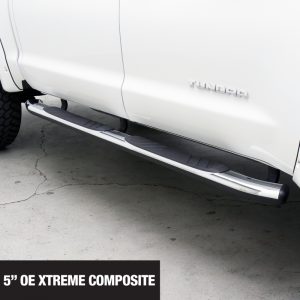 Jeep Gladiator Side Steps - Go Rhino - 5in OE Xtreme Composite - Black - `20-`24