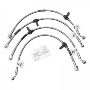 Honda Civic Brake Line Kit - Front + Rear - Russell - Stainless Steel Braided Hose - `99-`02