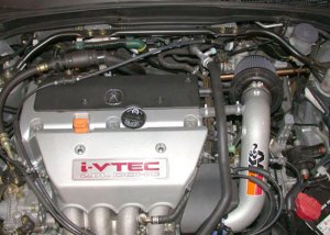 Honda Civic Performance Air Intake - K&N Engineering - Typhoon Short Ram - Polished - 2.0L - `02-`05
