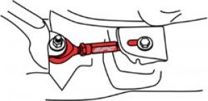 Honda Civic Camber/Toe Bolt Adjuster - Rear - SPC Performance - Pro Series - Polished Aluminum Red - `88-`00