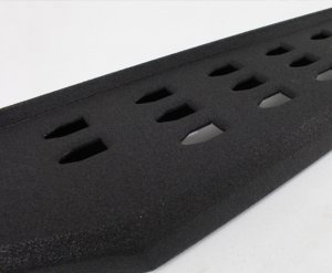 Jeep Wrangler JK RB20 Running Boards with Drop Steps - Go Rhino - Black Bedliner - `07-`18