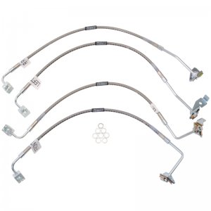 Jeep Wrangler JK Brake Line Kit - Russell - Street Legal, 4in Lift - `07-`08