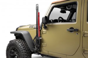 Jeep Wrangler JK Front Fender Jack Mount for Hi-Lift Jack - Front - Go Rhino - Textured Black - `07-`18
