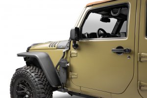 Jeep Wrangler JK Front Fender Jack Mount for Hi-Lift Jack - Front - Go Rhino - Textured Black - `07-`18